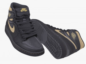 001216 nike jordan black 3D Model
