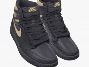 001216 nike jordan black 3D Model