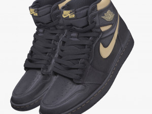 001216 nike jordan black 3D Model