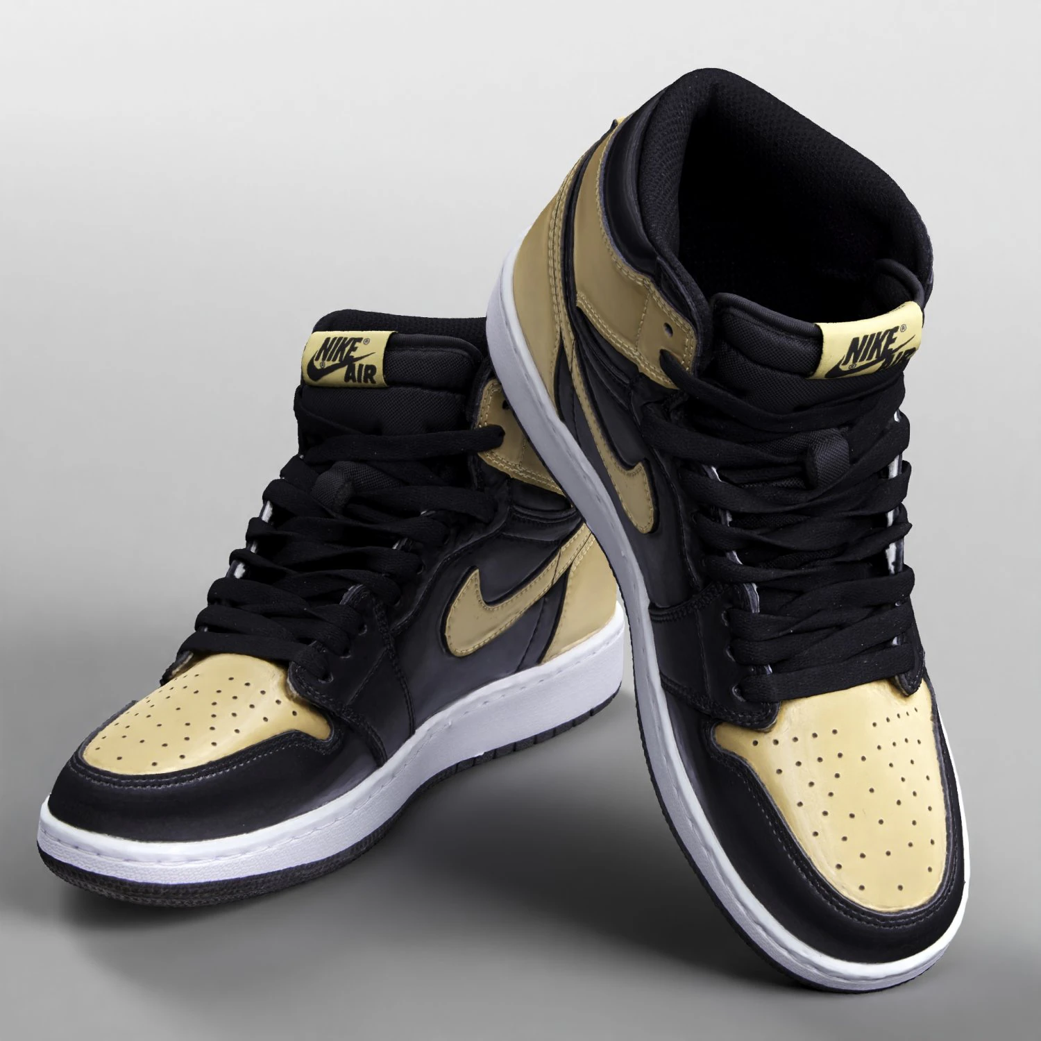 001217 nike jordan gold 3D Model .c4d .max .obj .3ds .fbx .stl .blend 