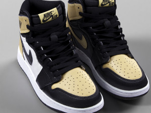 001217 nike jordan gold Modelo 3D