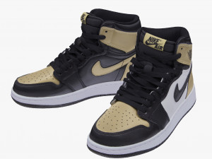 001217 nike jordan gold Modelo 3D