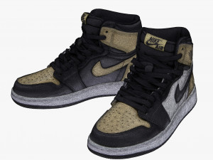 001217 nike jordan gold Modelo 3D