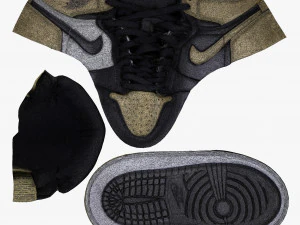 001217 nike jordan gold 3D Model