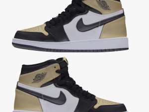 001217 nike jordan gold Modelo 3D