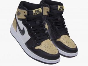 001217 nike jordan gold Modelo 3D