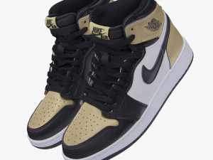 001217 nike jordan gold Modelo 3D