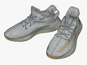 001221 adidas yeezy boost 350 white Modelo 3D