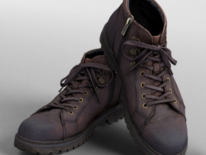 001223 men brown shoes Modelo 3D