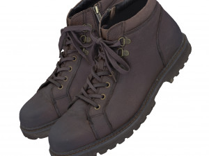 001223 men brown shoes 3D Модель