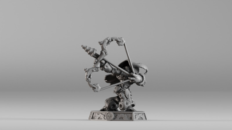 S00023 Steampunk Crossbow Warrior 3D प्रिंट मॉडल .c4d .max .obj .3ds .fbx .stl .blend