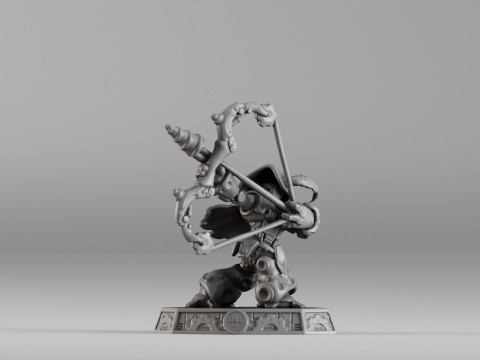 S00023 Steampunk Crossbow Warrior 3D प्रिंट मॉडल