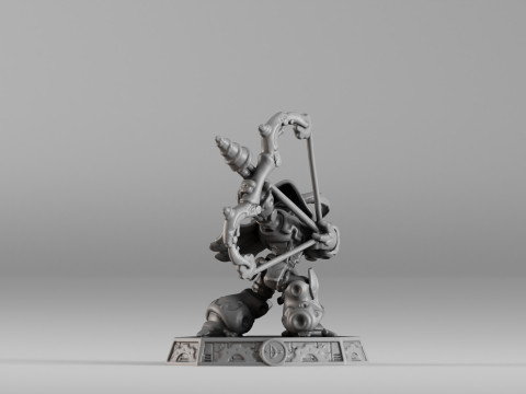 S00023 Steampunk Crossbow Warrior 3D प्रिंट मॉडल
