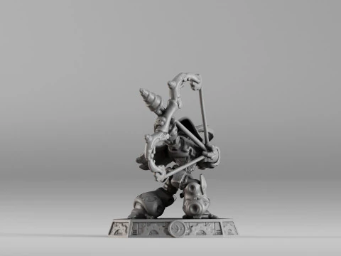 S00023 Steampunk Crossbow Warrior 3D Print Model