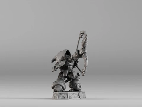 S00023 Steampunk Crossbow Warrior 3D Print Model