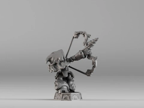 S00023 Steampunk Crossbow Warrior 3D Print Model