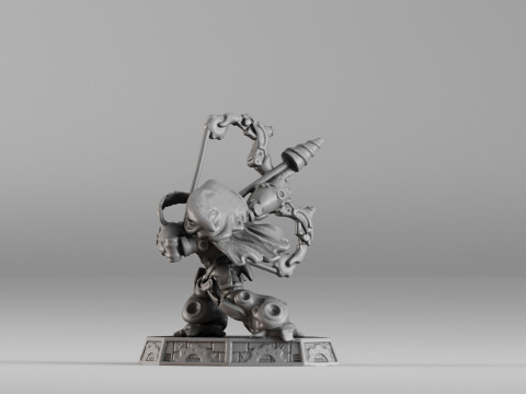 S00023 Steampunk Crossbow Warrior 3D प्रिंट मॉडल