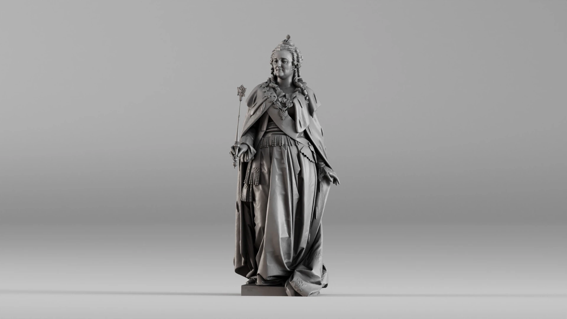 S00014 Catherine the Great Catherine II 3dp 3D Print Model .c4d .max .obj .3ds .fbx .stl .blend