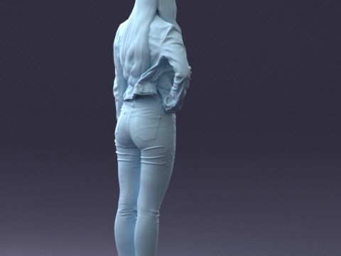000079 Girl in Jeans Costume 0912 3D 模型