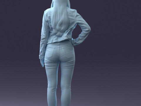 000079 Girl in Jeans Costume 0912 3D 模型