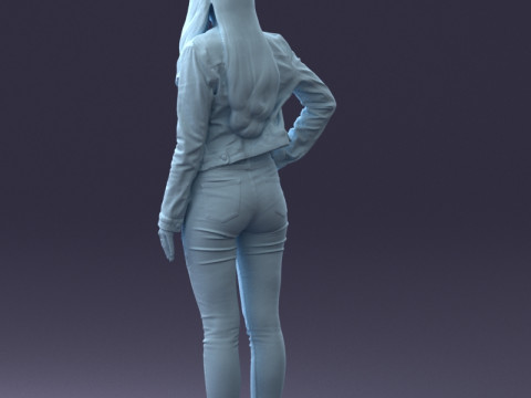 000079 Girl in Jeans Costume 0912 3D 模型