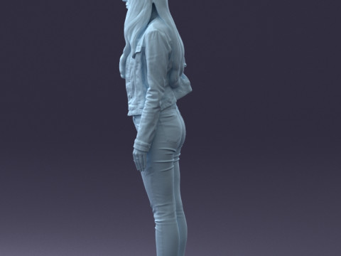 000079 Girl in Jeans Costume 0912 3D 模型