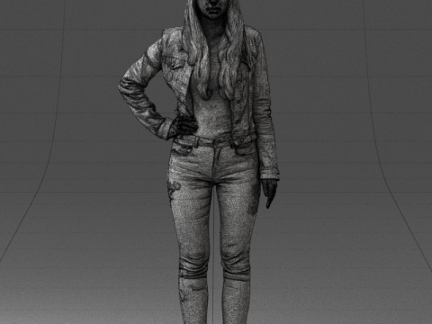000079 Girl in Jeans Costume 0912 3D 模型