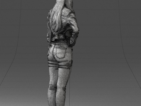 000079 Girl in Jeans Costume 0912 3D 模型
