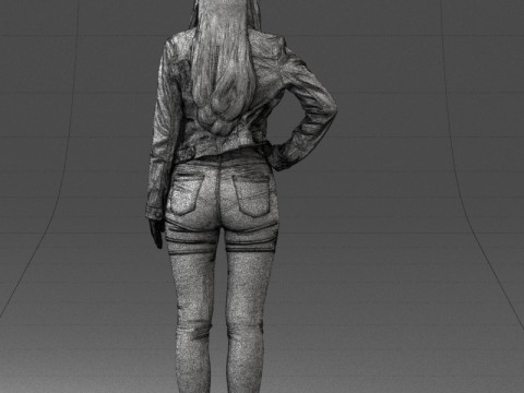 000079 Girl in Jeans Costume 0912 3D 模型