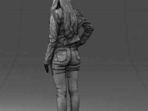 000079 Girl in Jeans Costume 0912 3D 模型