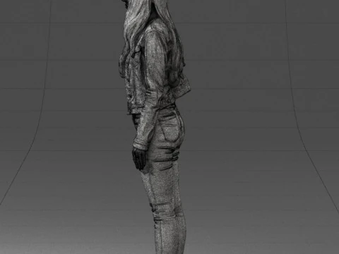 000079 Girl in Jeans Costume 0912 3D Model