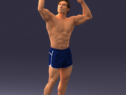 000083 Athletic Man 0917 3D 모델