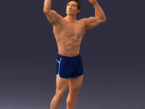 000083 Pria Atletik 0917 Model 3D