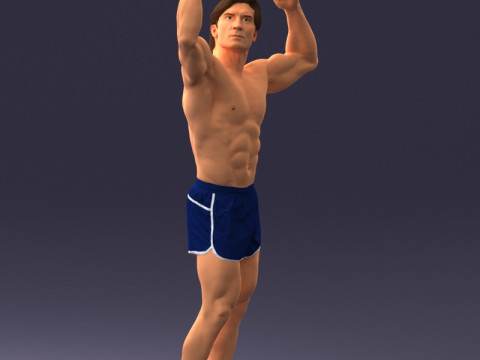 000083 Athletic Man 0917 3D 模型