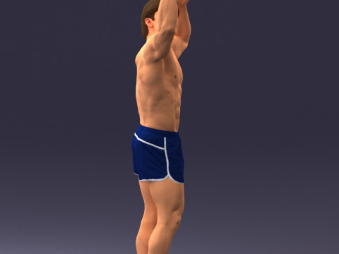 000083 Athletic Man 0917 3D 模型