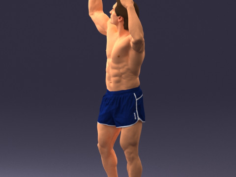 000083 Athletic Man 0917 3D 模型