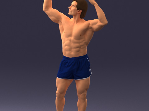 000083 Athletic Man 0917 3D 模型