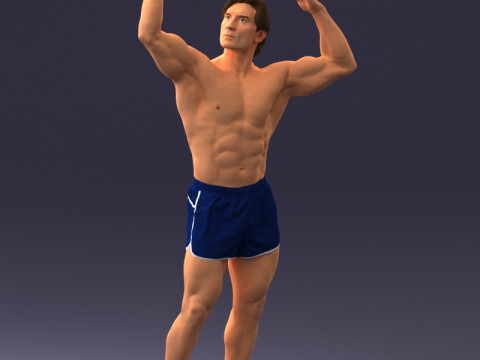 000083 Athletic Man 0917 3D 模型