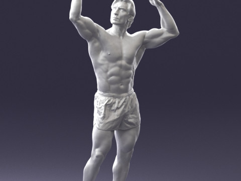 000083 Athletic Man 0917 3D 模型