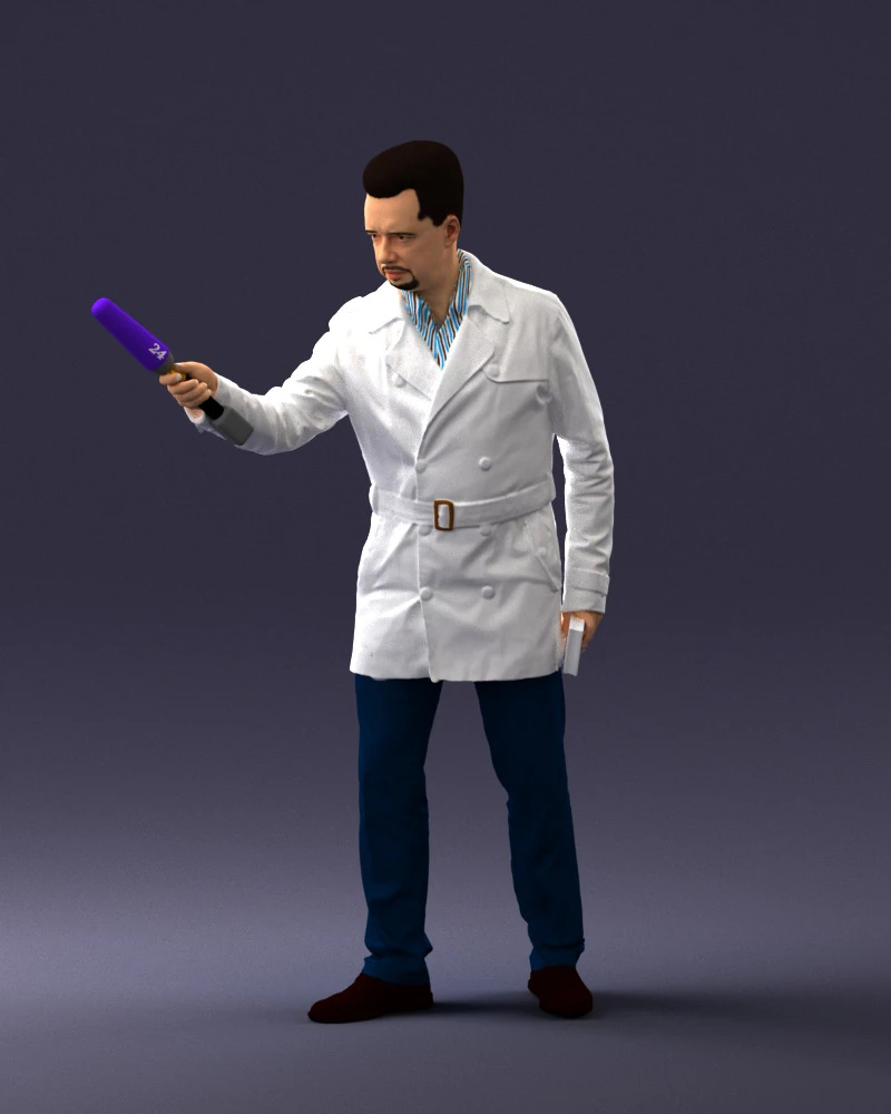 000084 Journalist 0920 3D Model .c4d .max .obj .3ds .fbx .stl .blend
