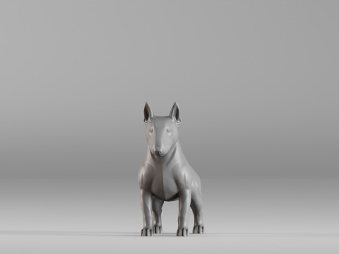 001588 Bull Terrier Dog Modèles 3D en vedette