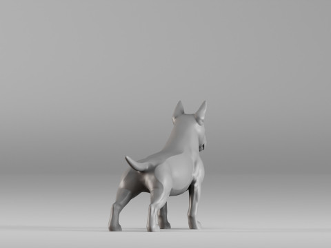 001588 Bull Terrier Dog Modèles 3D en vedette
