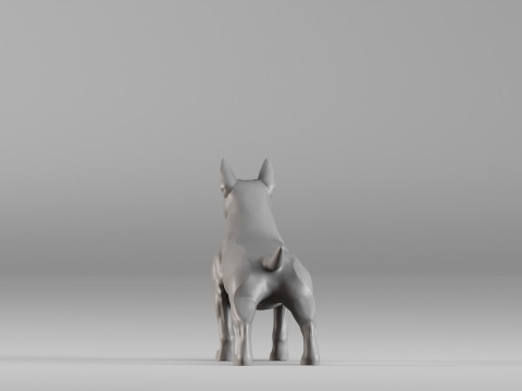 001588 Bull Terrier Dog Modèles 3D en vedette