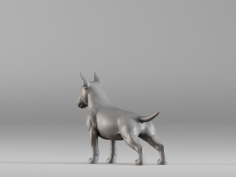 001588 Bull Terrier Dog Modèles 3D en vedette