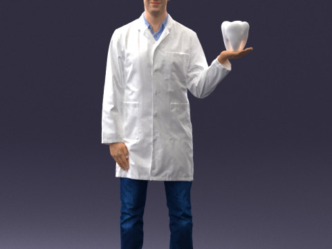 000088 Dentist Holding a Tooth 1030 3D-Modell