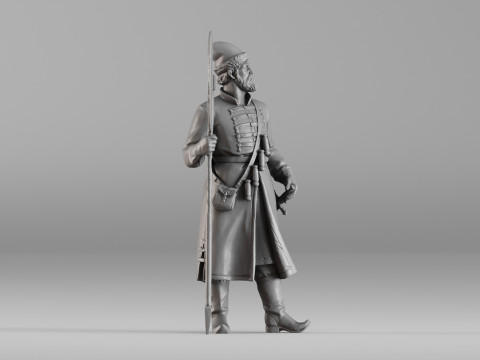 001640 Guard with Halberd 3D Scanned Historical Figure 3dp 3D printmodel