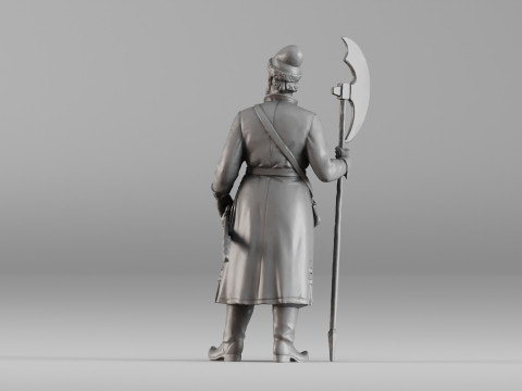 001640 Guard with Halberd 3D Scanned Historical Figure 3dp 3D printmodel