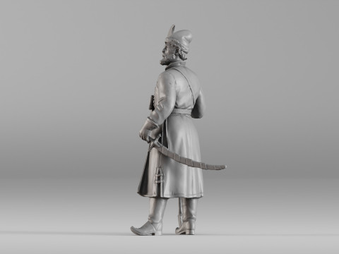 001640 Guard with Halberd 3D Scanned Historical Figure 3dp 3D printmodel