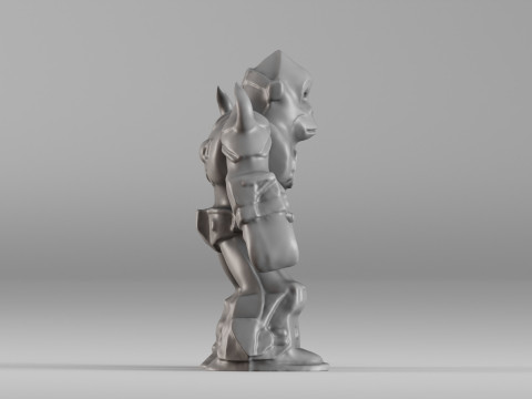 001641 Mecha Gorilla Warrior Stylized 3D Character for Printing V1 3dp 3Dプリントモデル