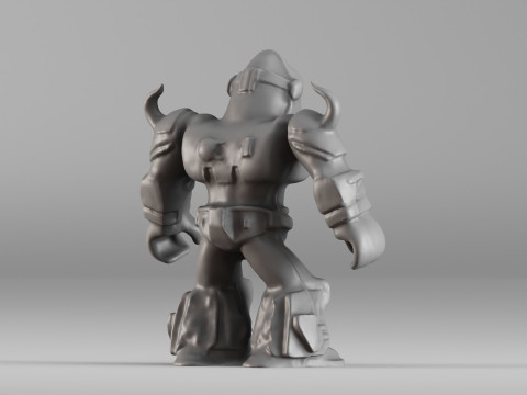 001641 Mecha Gorilla Warrior Stylized 3D Character for Printing V1 3dp 3Dプリントモデル